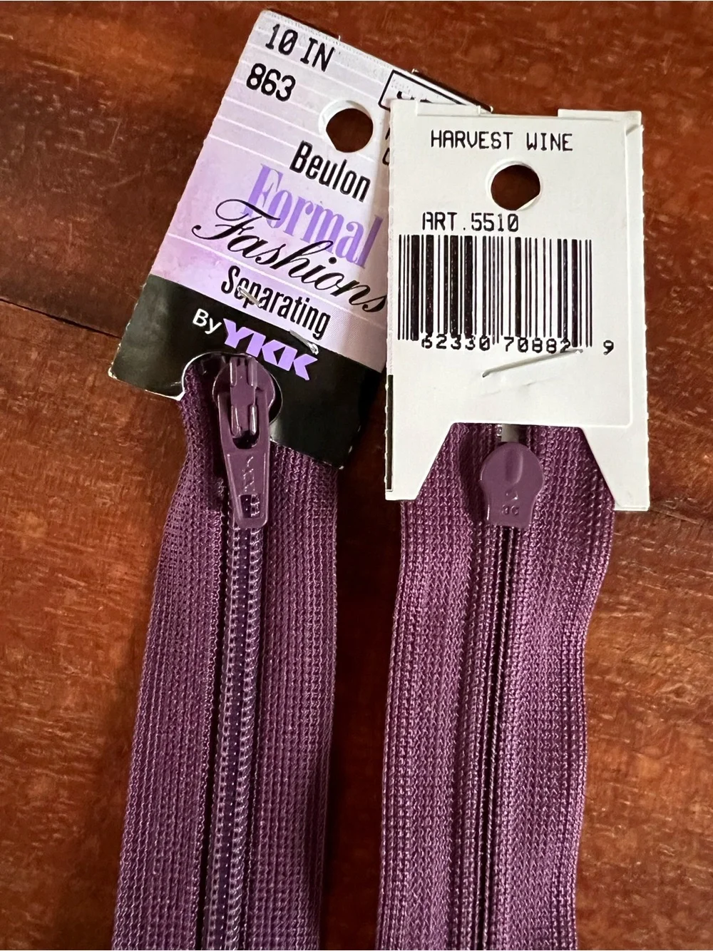 Zipper Lot of 12 Y2K Colorful Sewing YKK Coats 10” to 22” Blue Purple Green Pink